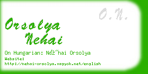 orsolya nehai business card